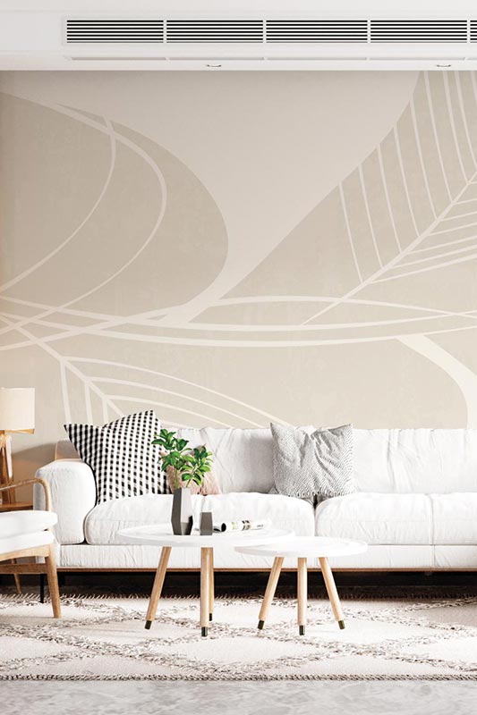 Abstract decorative with leaf in boho style